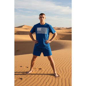 Men’s Patriotic field and stream flag T-shirt size s